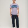 T-shirt con logo a righe Cali