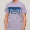 T-shirt con logo a righe Cali