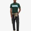 T-shirt con logo a righe retrò