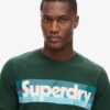 T-shirt con logo a righe retrò