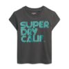 T-shirt con logo glitterato retrò