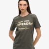 T-shirt con logo metallico di lusso