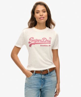 T-shirt con logo Vintage decorato