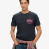 T-shirt con logo Vintage neon