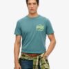 T-shirt con logo Vintage neon