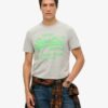 T-shirt con logo Vintage neon