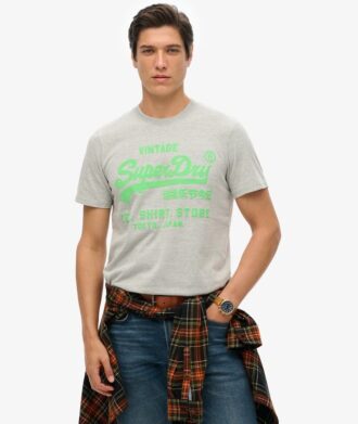 T-shirt con logo Vintage neon