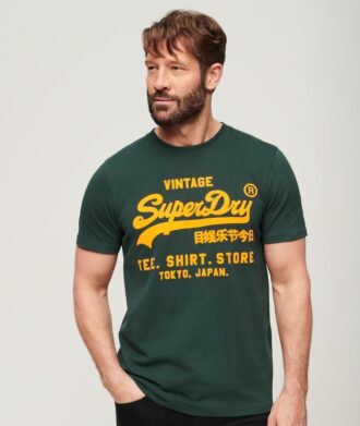 T-shirt con logo Vintage neon