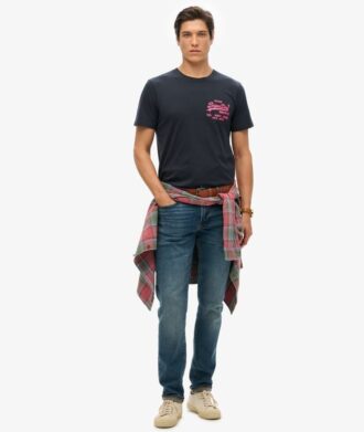T-shirt con logo Vintage neon