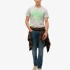 T-shirt con logo Vintage neon