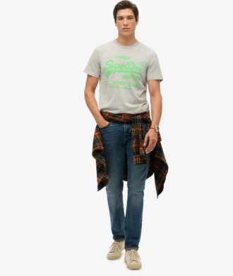 T-shirt con logo Vintage neon