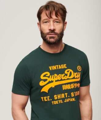 T-shirt con logo Vintage neon