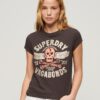 T-shirt con maniche ad aletta e decorazioni