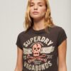 T-shirt con maniche ad aletta e decorazioni