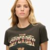 T-shirt con maniche ad aletta in stile rock band anni ’70