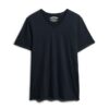 T-shirt con scollo a V e bordi grezzi