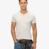 T-shirt con scollo a V e logo Essential in Organic Cotton