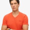 T-shirt con scollo a V e logo Essential in Organic Cotton