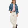 T-shirt con scollo a V ricamata
