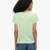 T-shirt con scollo a V ricamata