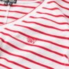 T-shirt con scollo a V ricamata