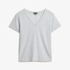T-shirt con scollo a V ricamata