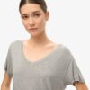 T-shirt con scollo a V ricamata Studios Slub
