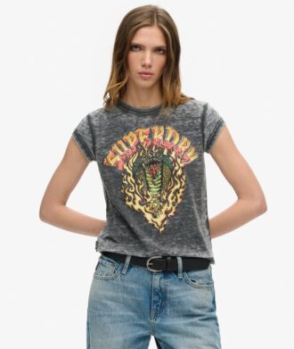 T-shirt con stampa Biker Rock