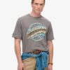 T-shirt con stampa rock anni ’70