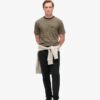 T-shirt con tasca a righe testurizzate T-shirt con tasca a righe testurizzate