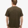 T-shirt con tasca a righe testurizzate