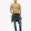 T-shirt con tasca e cuciture a contrasto