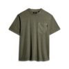 T-shirt con tasca e cuciture a contrasto