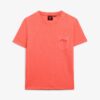 T-shirt con tasca tinta in capo e logo Essential