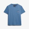 T-shirt con tasca tinta in capo e logo Essential