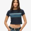 T-shirt corta a righe Vintage