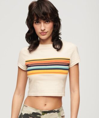 T-shirt corta a righe Vintage