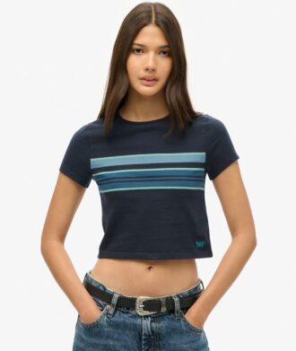 T-shirt corta a righe Vintage