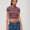 T-shirt corta a righe Vintage