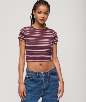 T-shirt corta a righe Vintage