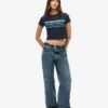T-shirt corta a righe Vintage
