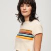 T-shirt corta a righe Vintage