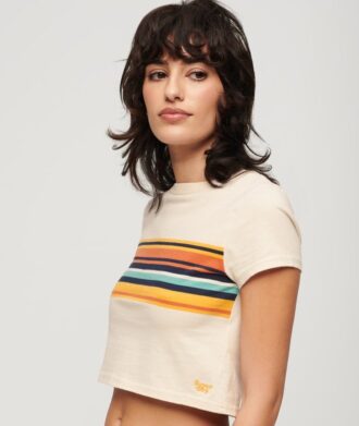 T-shirt corta a righe Vintage