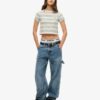 T-shirt corta a righe Vintage