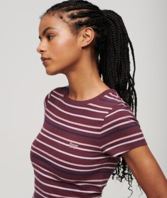 T-shirt corta a righe Vintage