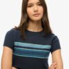 T-shirt corta a righe Vintage