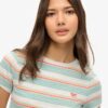 T-shirt corta a righe Vintage
