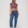 T-shirt corta a righe Vintage