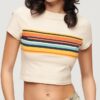 T-shirt corta a righe Vintage