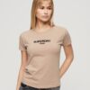 T-shirt corta aderente con logo Sport Luxe